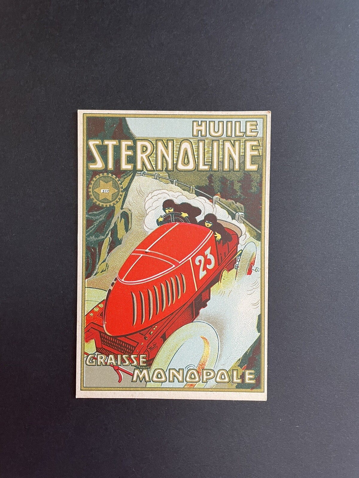 CPA, oil, oil can, old garage enamel plate, sternoline, monopoly
