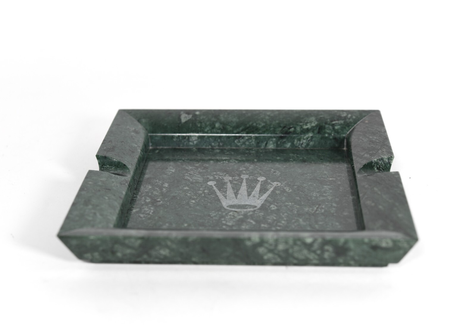Vintage Rolex Green Marble Ashtray Near Perfect ~7.5×7.5 In. Rarity