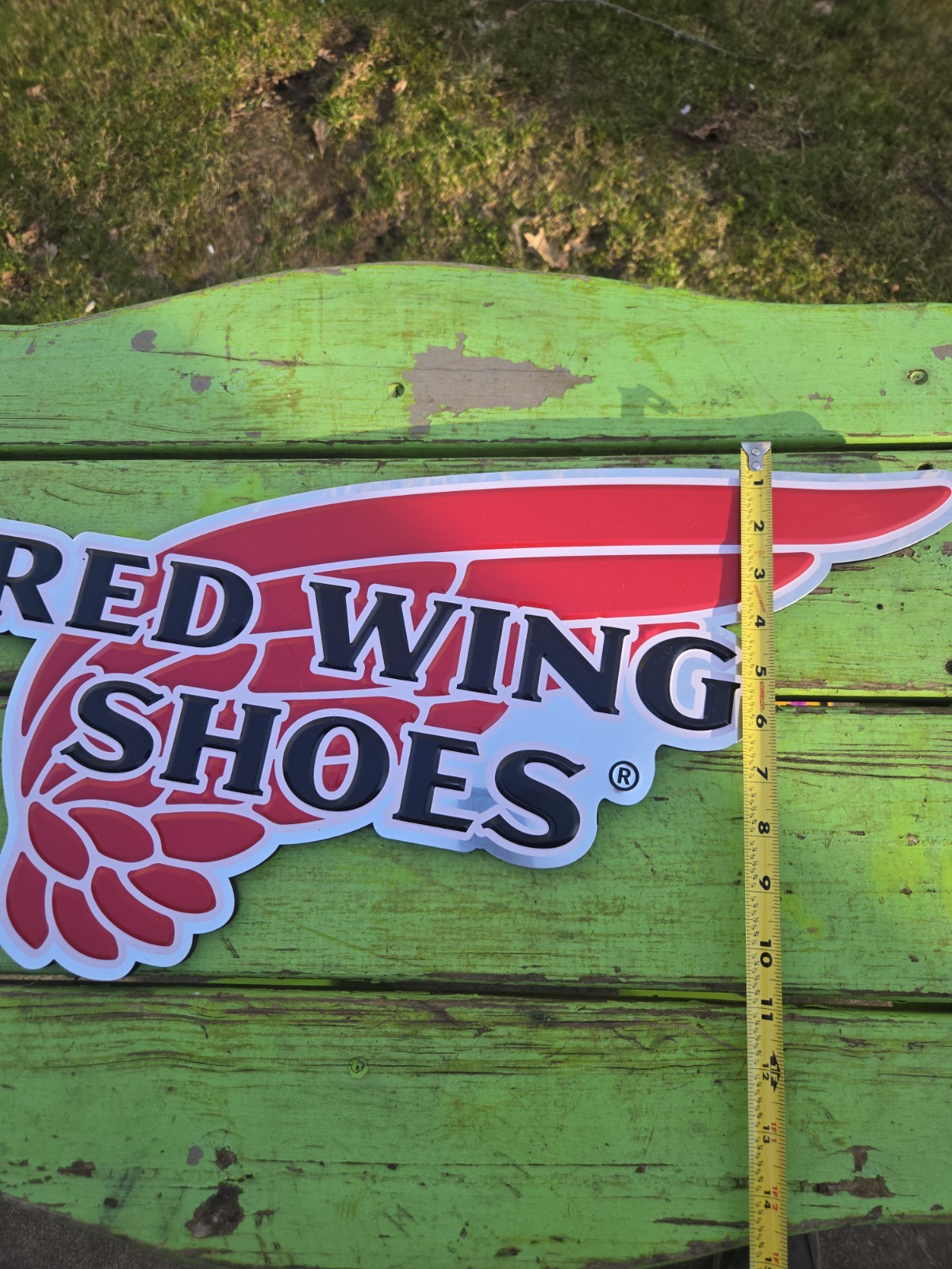 Red Wing Shoes Tin Store Display Advertising Sign 21″×11″