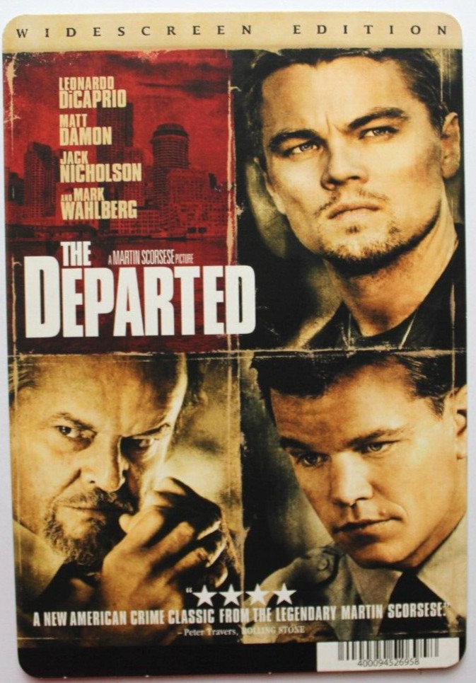 BLOCKBUSTER Backer Card Mini Poster Art 5.5″ x 8″ THE DEPARTED LEONARDO DICARPIO