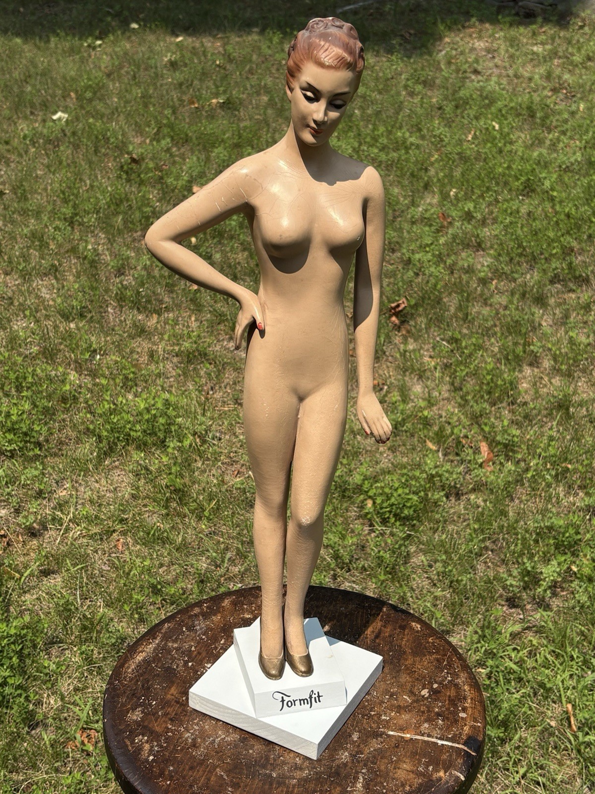 ANTIQUE 1940’s STORE DISPLAY FORMFIT FASHION ADVERTISING FIGURE LINGERIE 24 In