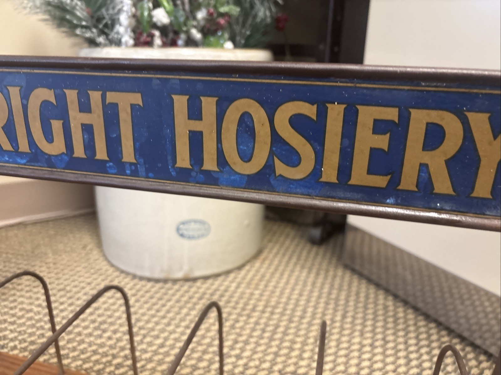 Antique General Store Counter Clothing Display Wovenright Hosiery Cleveland Ohio