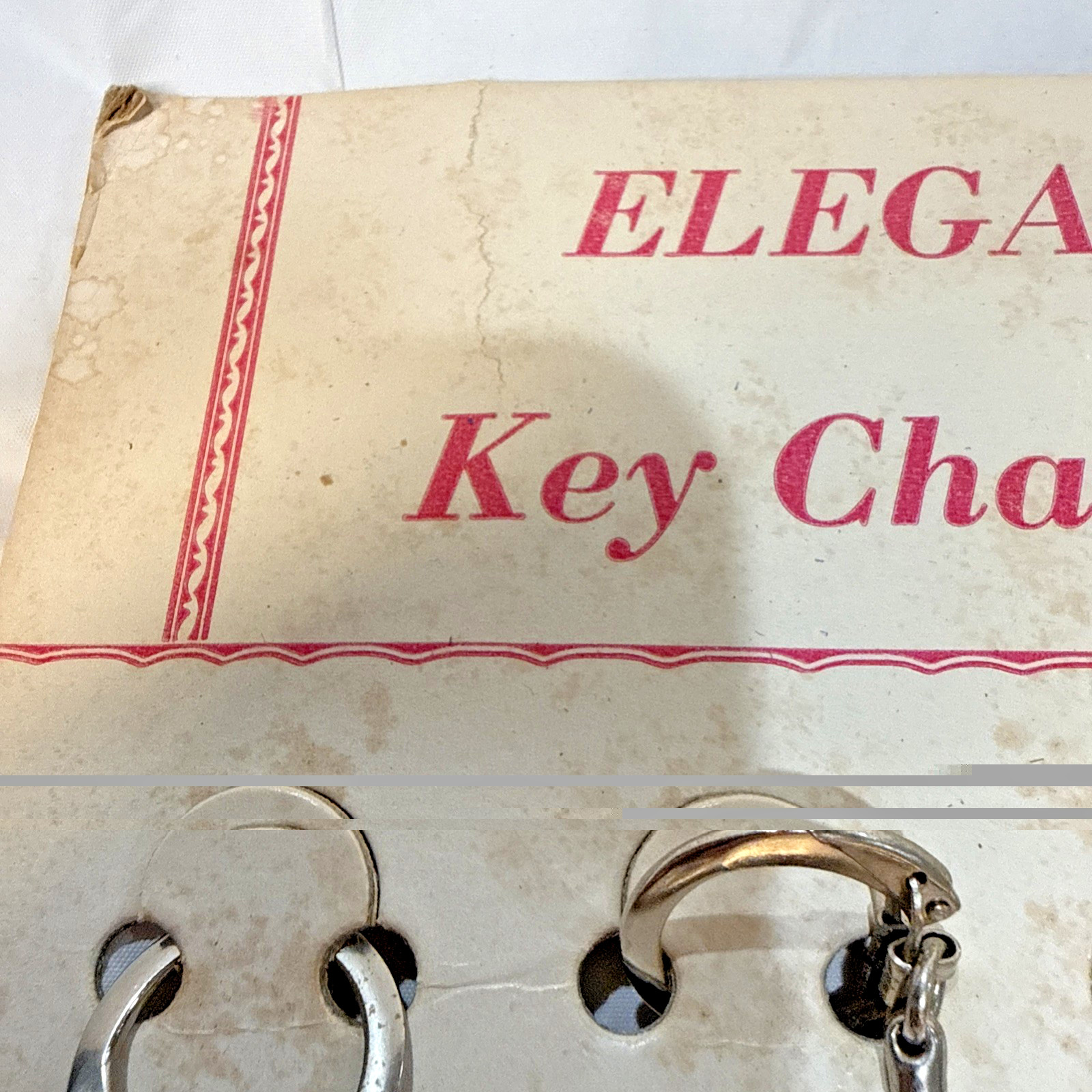 Vtg Novelty Elegant Key Chains of Distinction Style Craft Original Display of 12