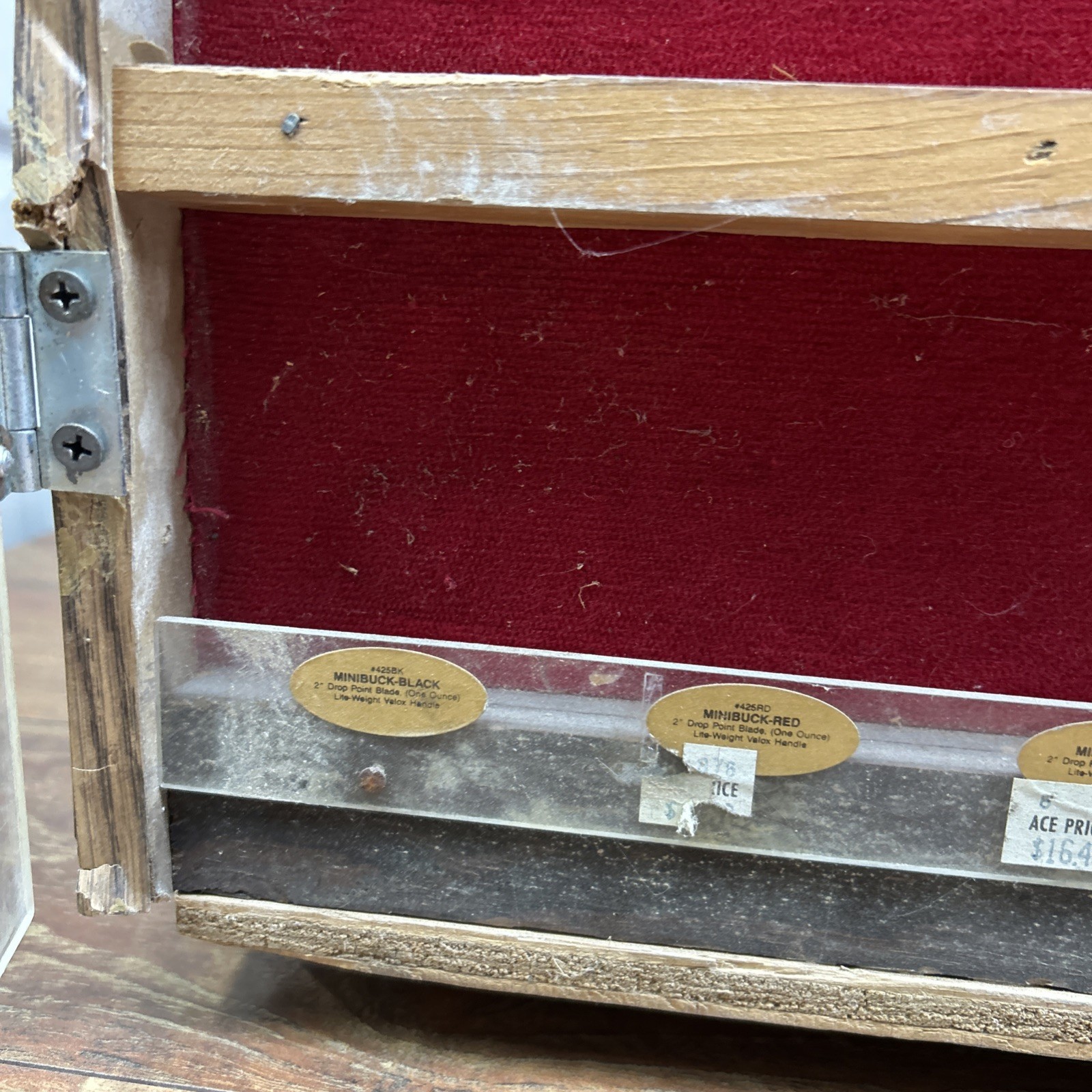 Vintage Buck Knives Swivel Knife Case Dealer Store Display Cabinet 4 Sided **