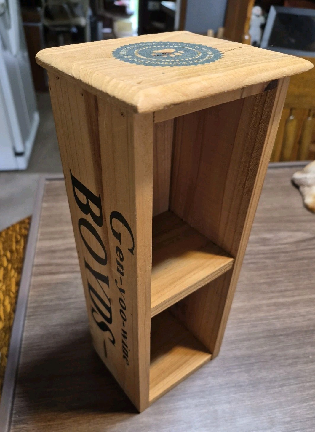 EUC Boyd’s Bears Wooden MINI Crate Box Shelf Gen You WINE
