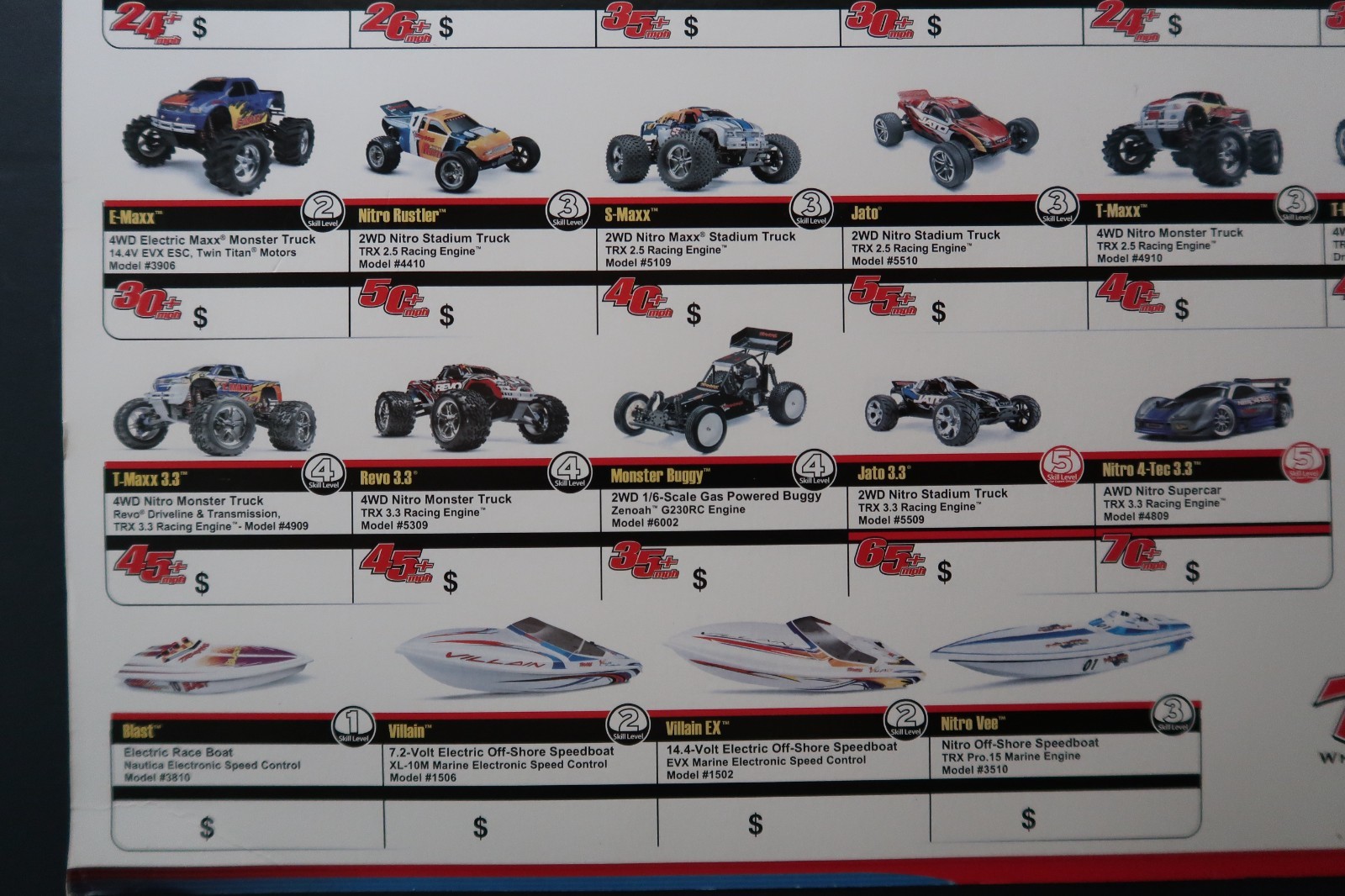 TRAXXAS RC Cars Trucks Boat Store Display Hobby Shop Advertising Man Cave