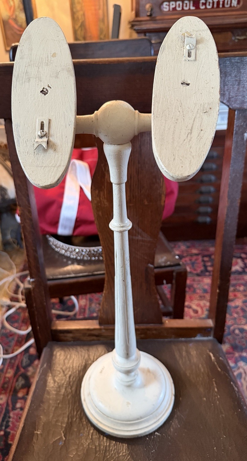 Vintage Shoe Stand Display Antique Store Victorian Boots 1910s 1920s Painted