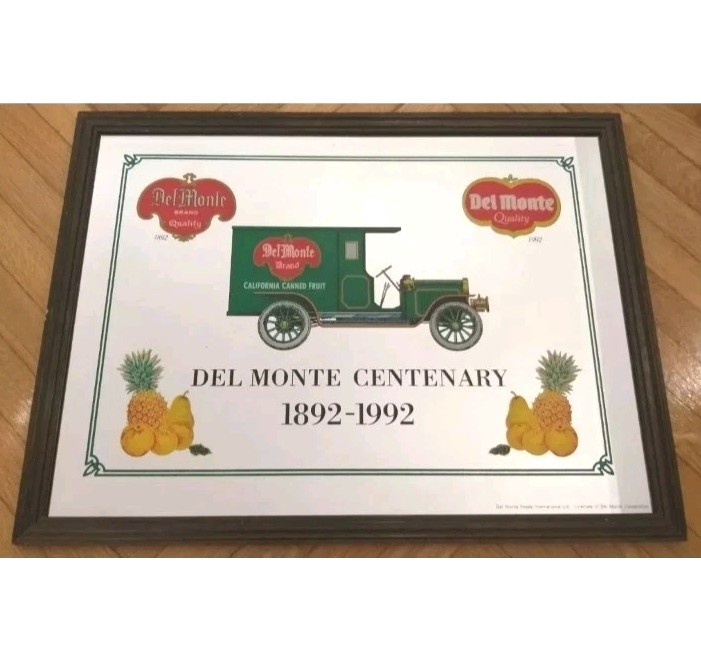 ADVERTISING MIRROR SIGN PAINTING-MONTE JUICES-CENTENARY 1892-1992