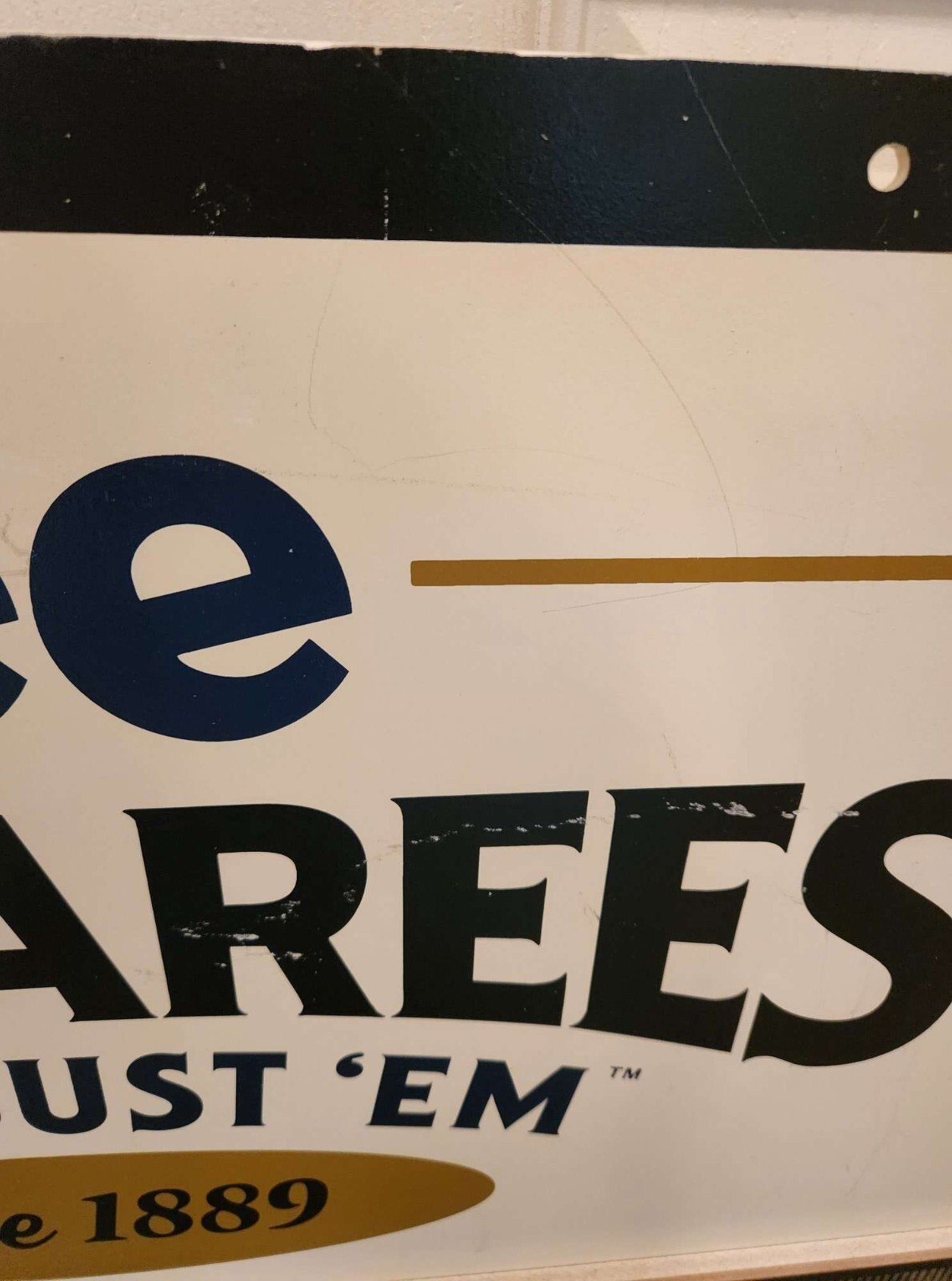 RARE – Lee Dungarees Jeans Vintage Collector Sign – Jeans Pants Denim Old Sign