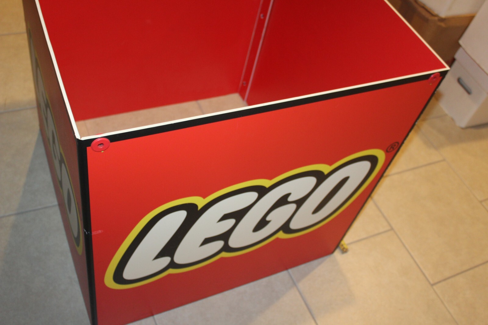 RARE Lego Toys R Us TRU Store Display Fixture Sign Cube 28″x28″ Advertising HTF