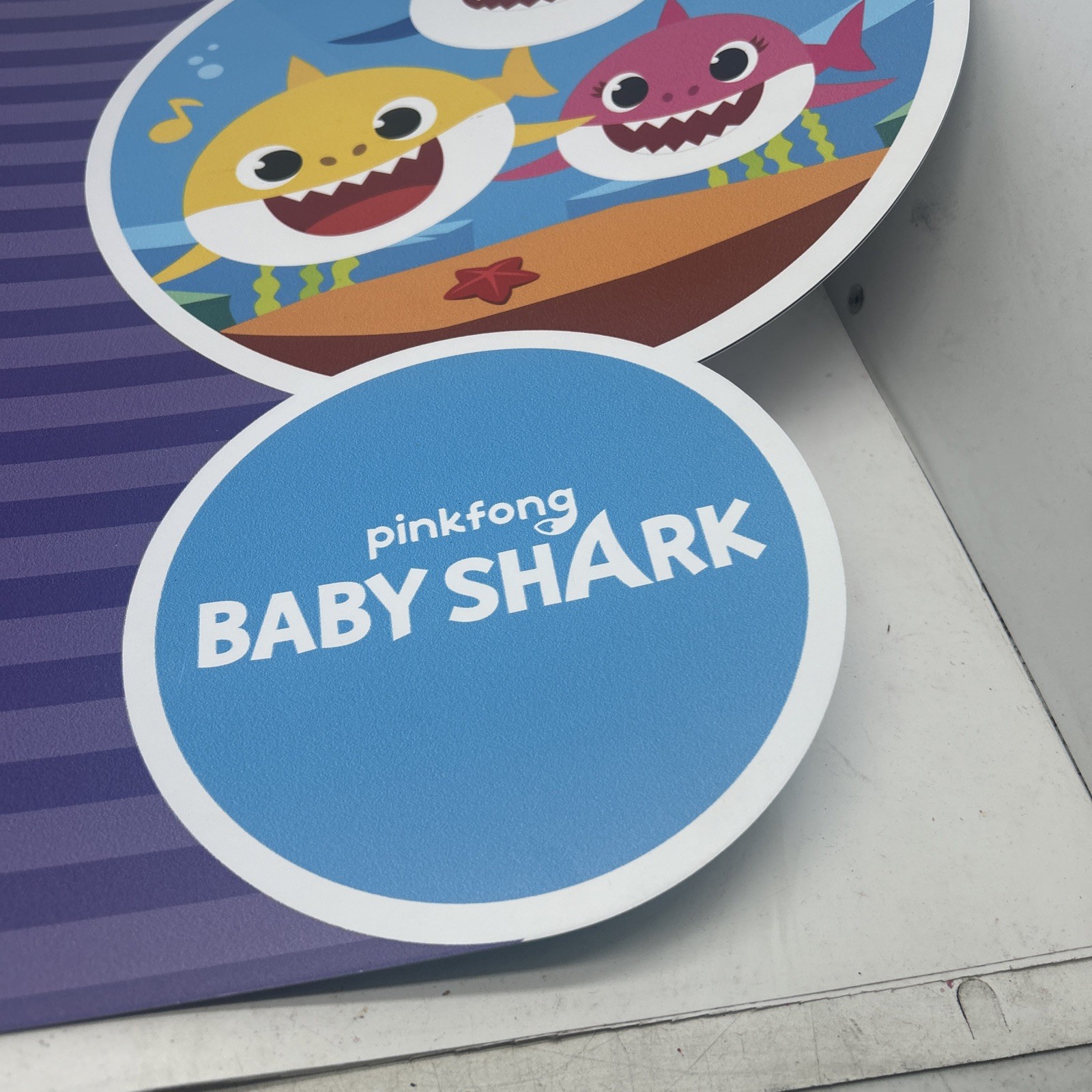 Party City In-Store Baby Shark Sign 23″ x 18.5″ x 2mm Display W Hanger DWBO