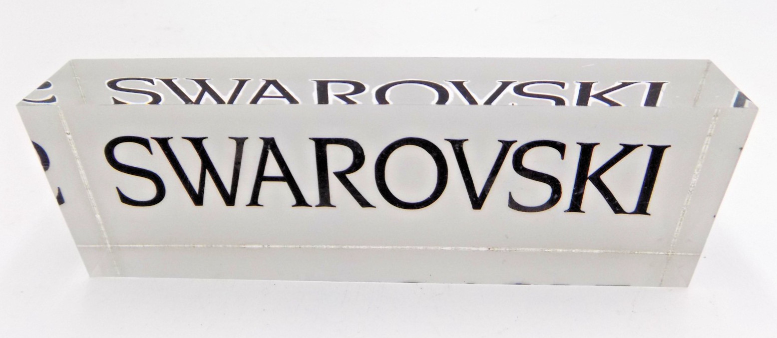 Swarovski Solid Acrylic Block Counter Top Store Display