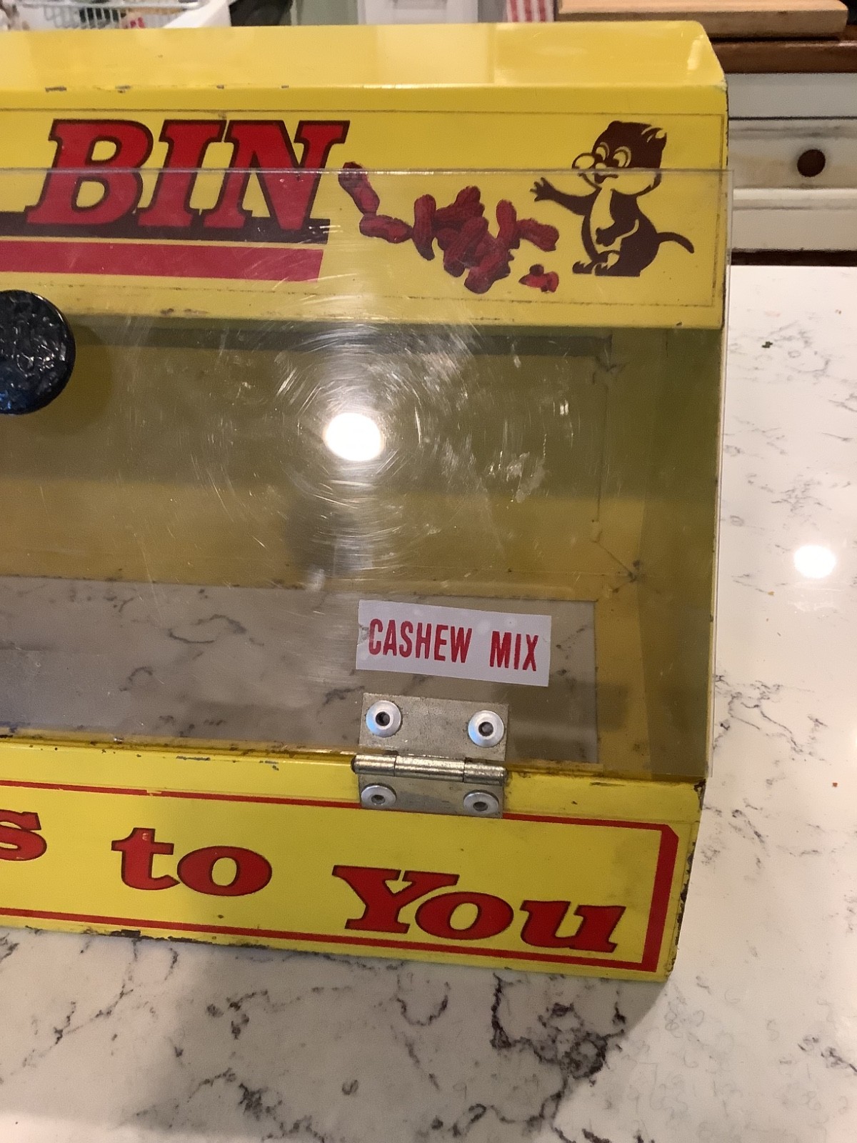 Vintage Country Store Lighted Peanut & Cashew Mix Nut Bin Countertop Display