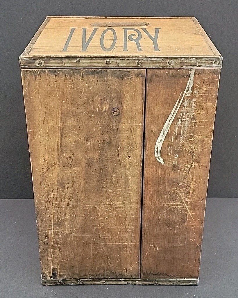 Vintage Procter & Gamble Ivory Soap Wood Advertising Crate Box with Handles 18″