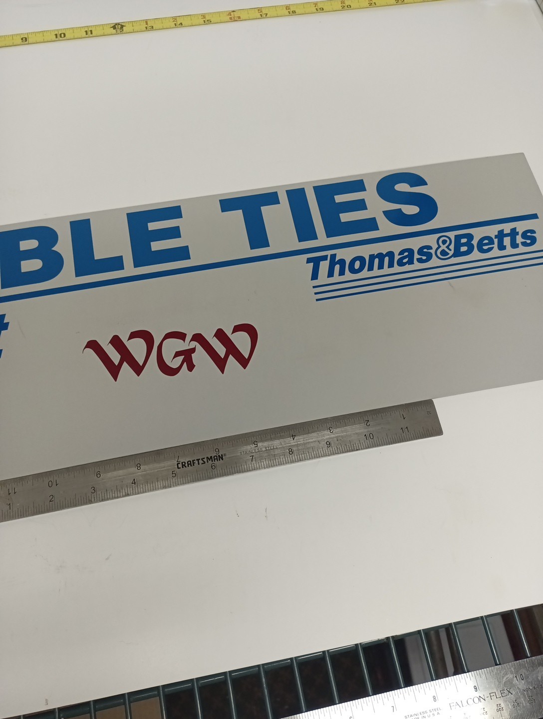 Thomas & Betts Cable Ties Sign Vintage Hardware Store Display 24″x7.5″ Rare
