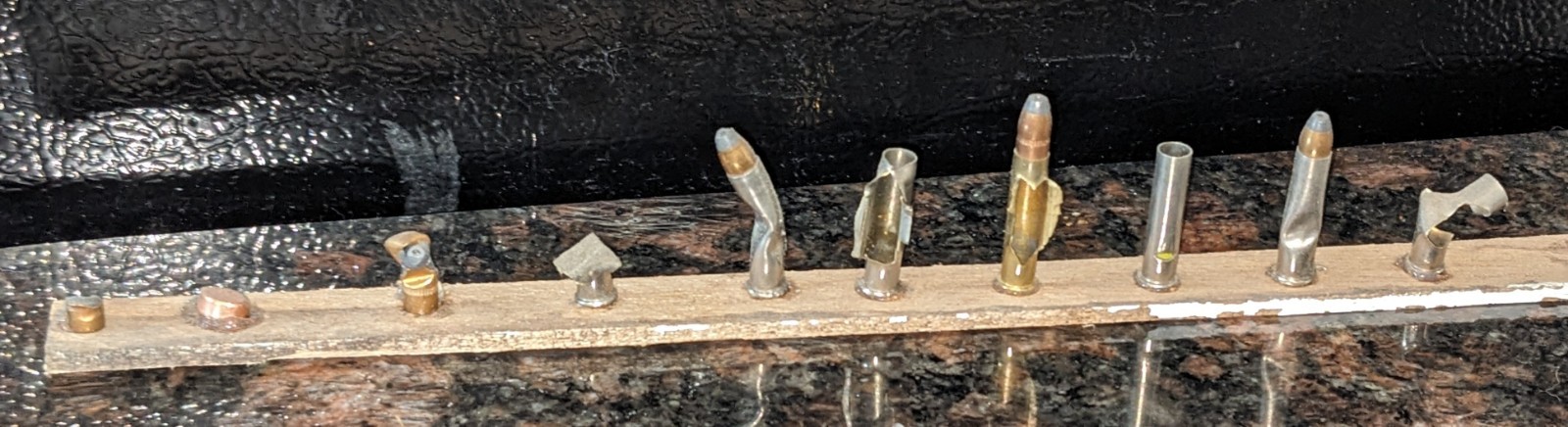 Custom made Bullet Board Display/manufacturing mis-loads from Montana, old West