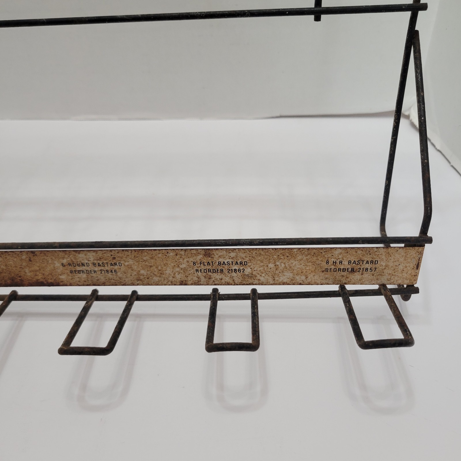 Vintage Nicholson Files Rasps Store Display Wire Rack Advertising Sign Pegboard