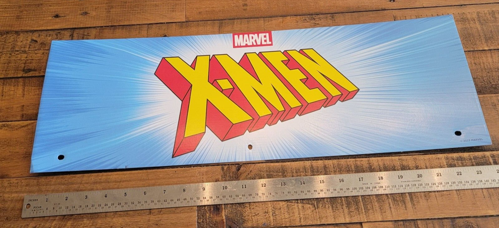 Spirit Halloween Store Retail Prop Sign Marvel X-Men Superheroes 23.5″ x 8″