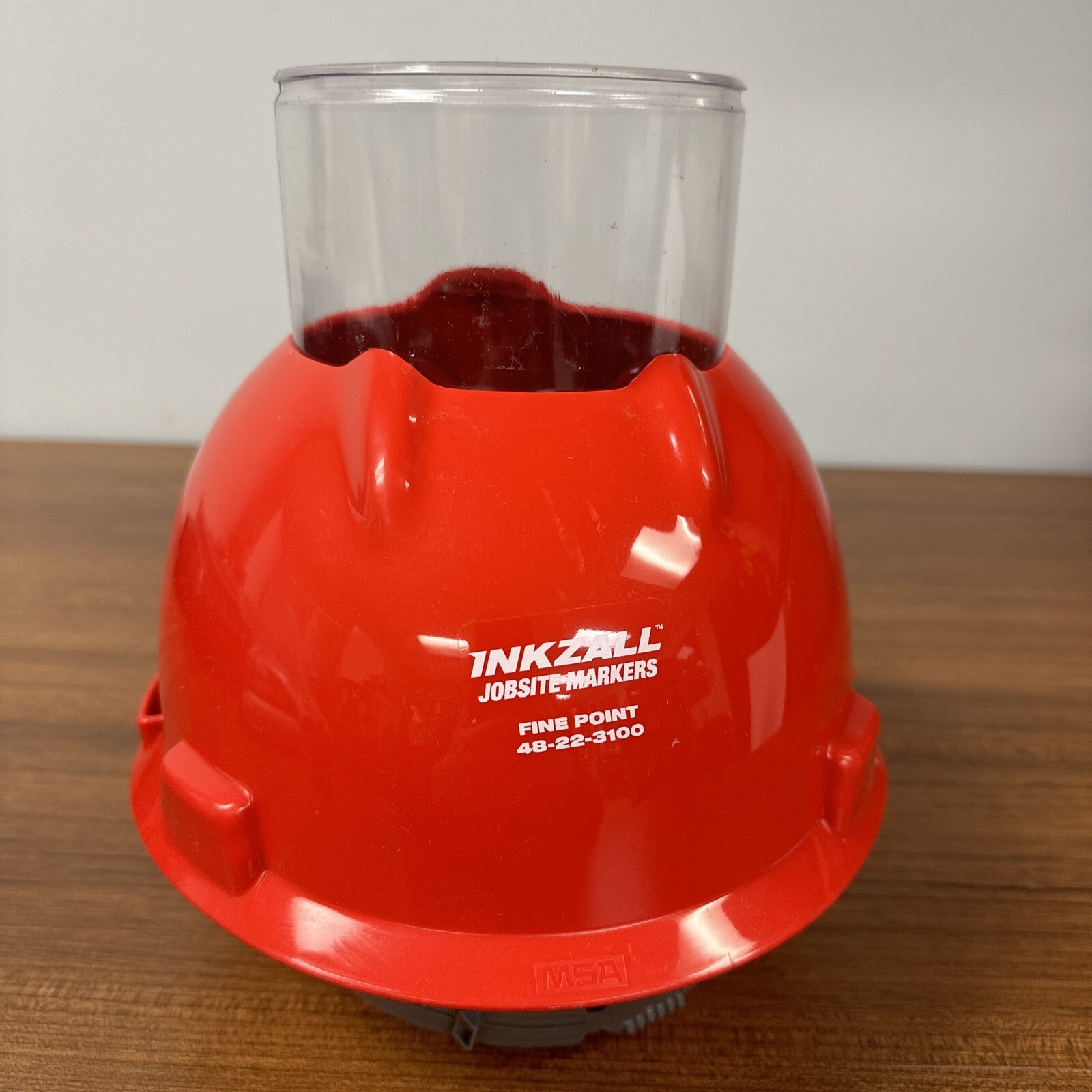 Milwaukee Tools Inkzall Hard Hat Display, Office/Pen Organizer, Man Cave Desk Ad