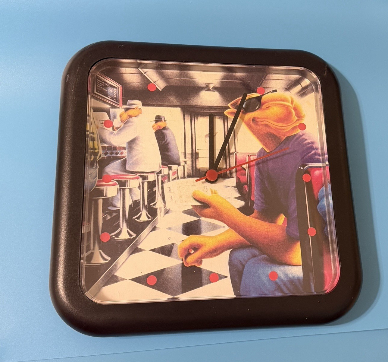 Joe Camel Advertising Wall Clock Vintage Cigarette Promo Diner Scene Works