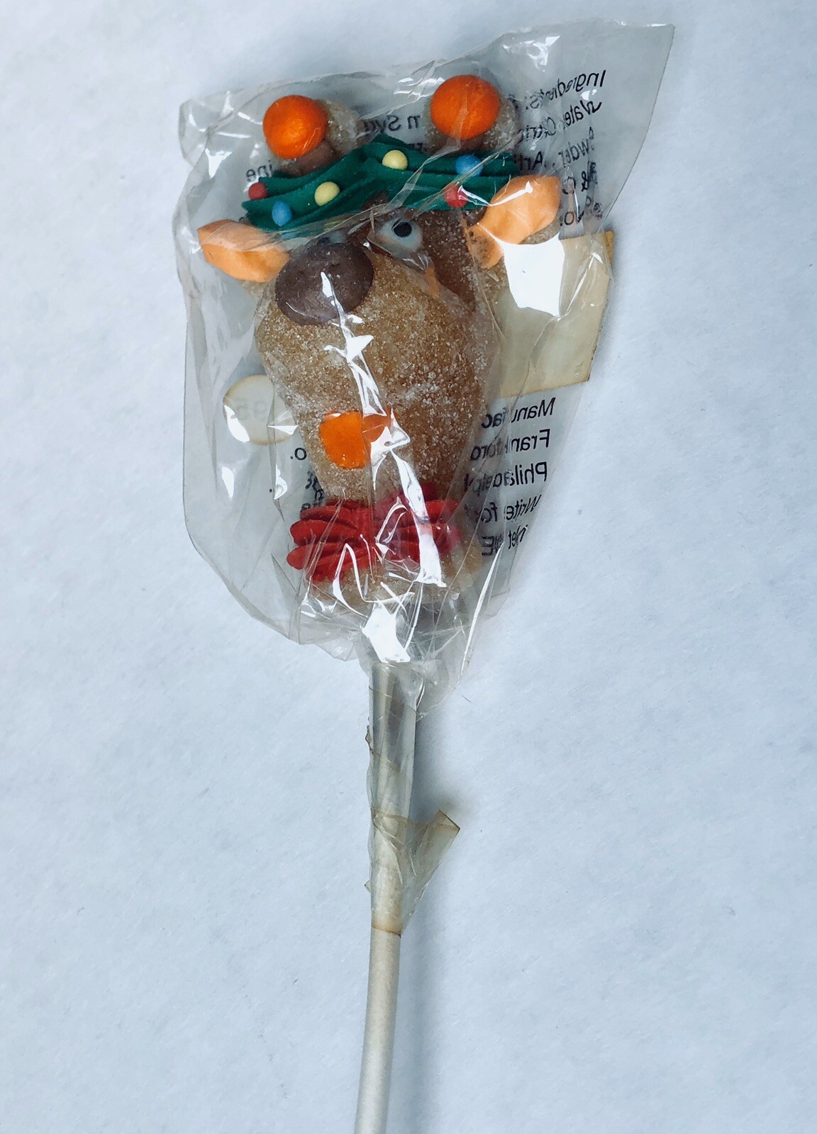 Vintage 2001 Frankford REINDEER Jelly Pop Candy container bubble gum CHRISTMAS