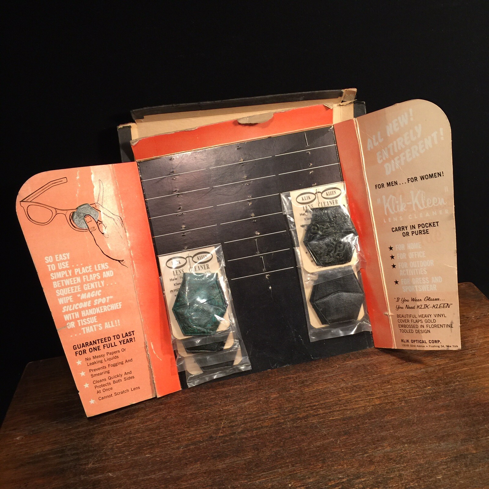 Vintage Store Display NOS POP Glasses lens Cleaner USA Klick Kleen PRIORITY MAIL