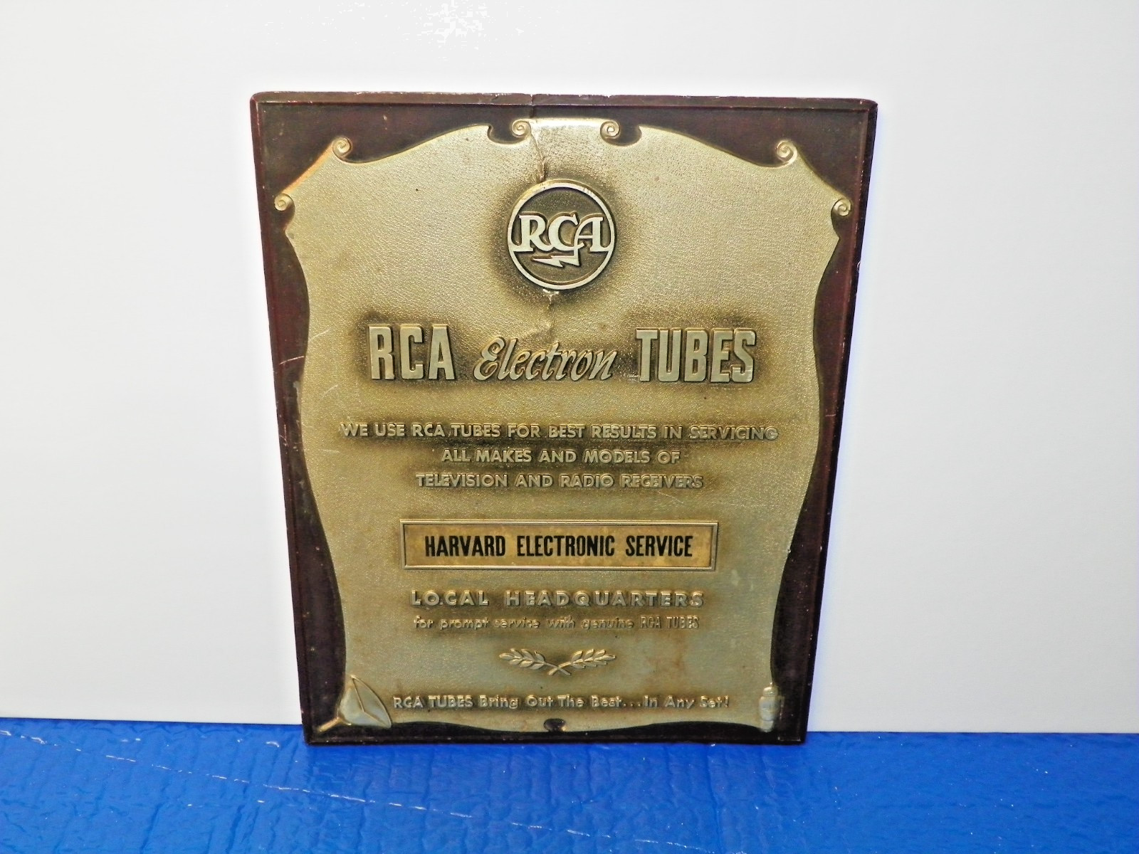 Vintage RCA Electron Tube Store Sign “HARVARD ELECTRONIC SERVICE”