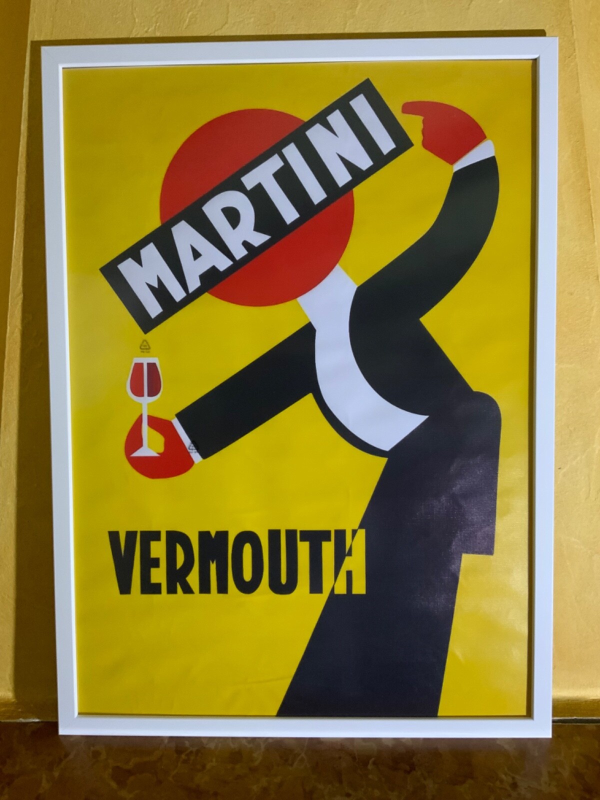 Vintage Framed Canvas Print, Martini Vermouth