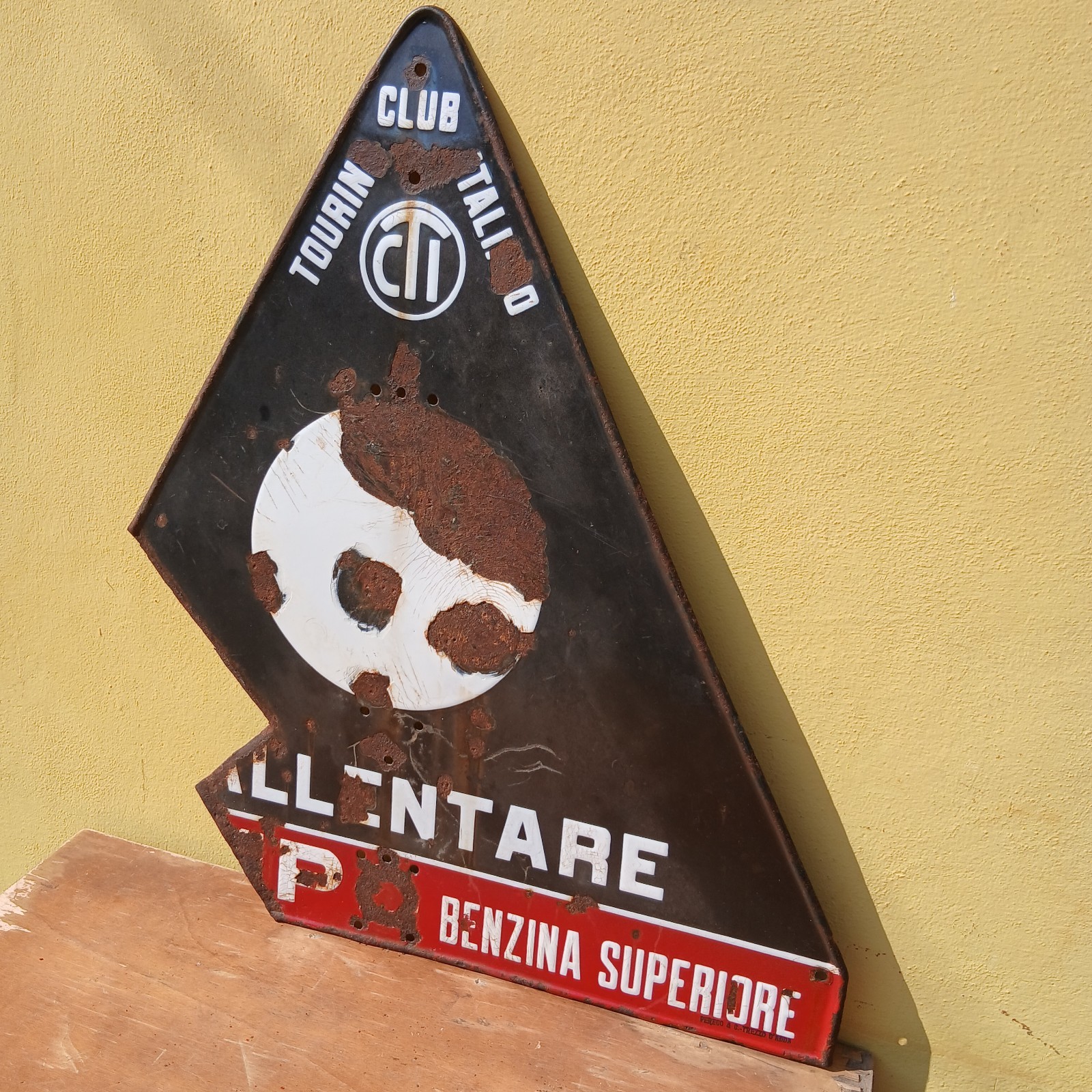 Italian Touring Club CTI Enamel Table Sign