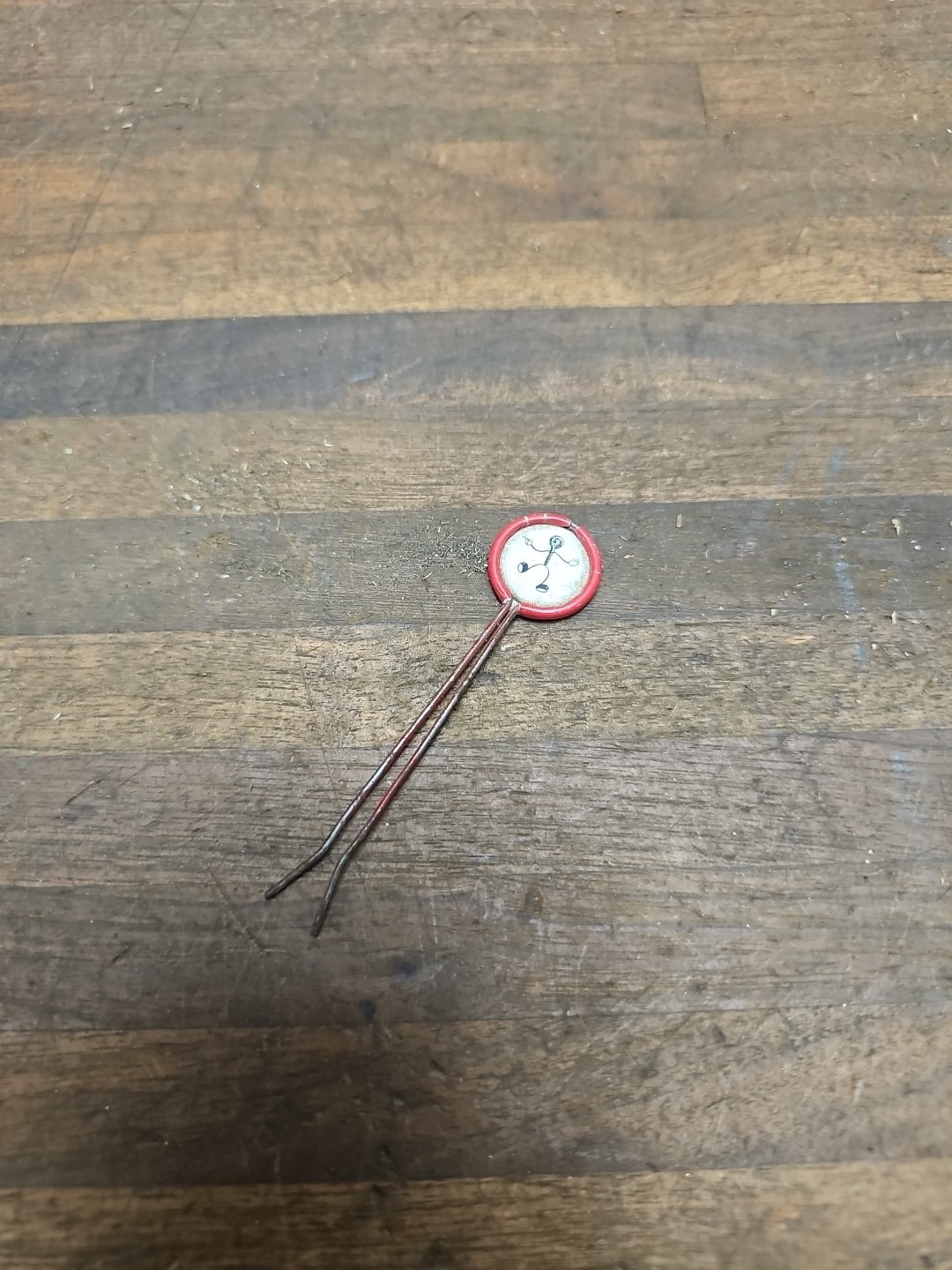 G51- Vintage Hardware Judd Kadmilite Eye Hook Screw Holder SIgn Graphic