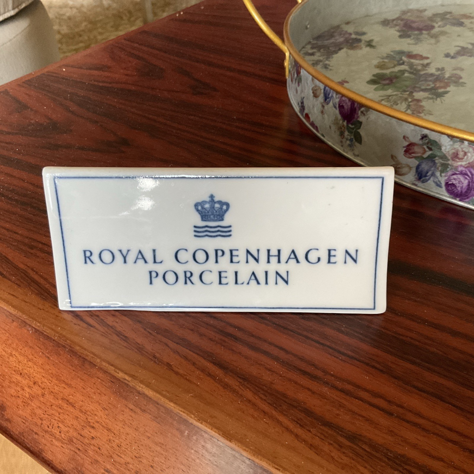 Royal Copenhagen Porcelain Dealer Display Sign