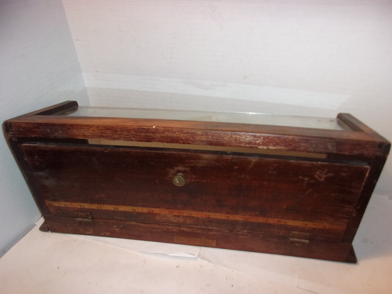 1890’s Antique A Stein and Company General Store Counter Display Wood Glass Case
