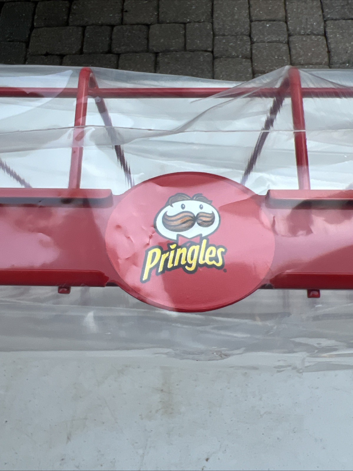 Metal Red Wire Rack Storage Store Display Pringles Potato Chip Holder 2foot NIB