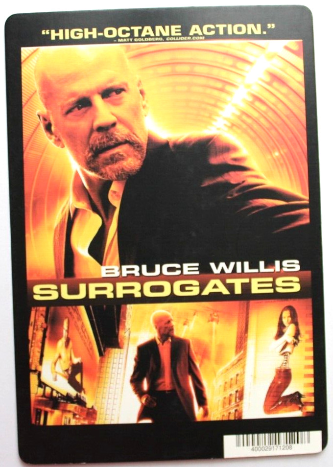 BLOCKBUSTER Backer Card Mini Poster 5.5″ x 8″ 12 SURROGATES BRUCE WILLIS