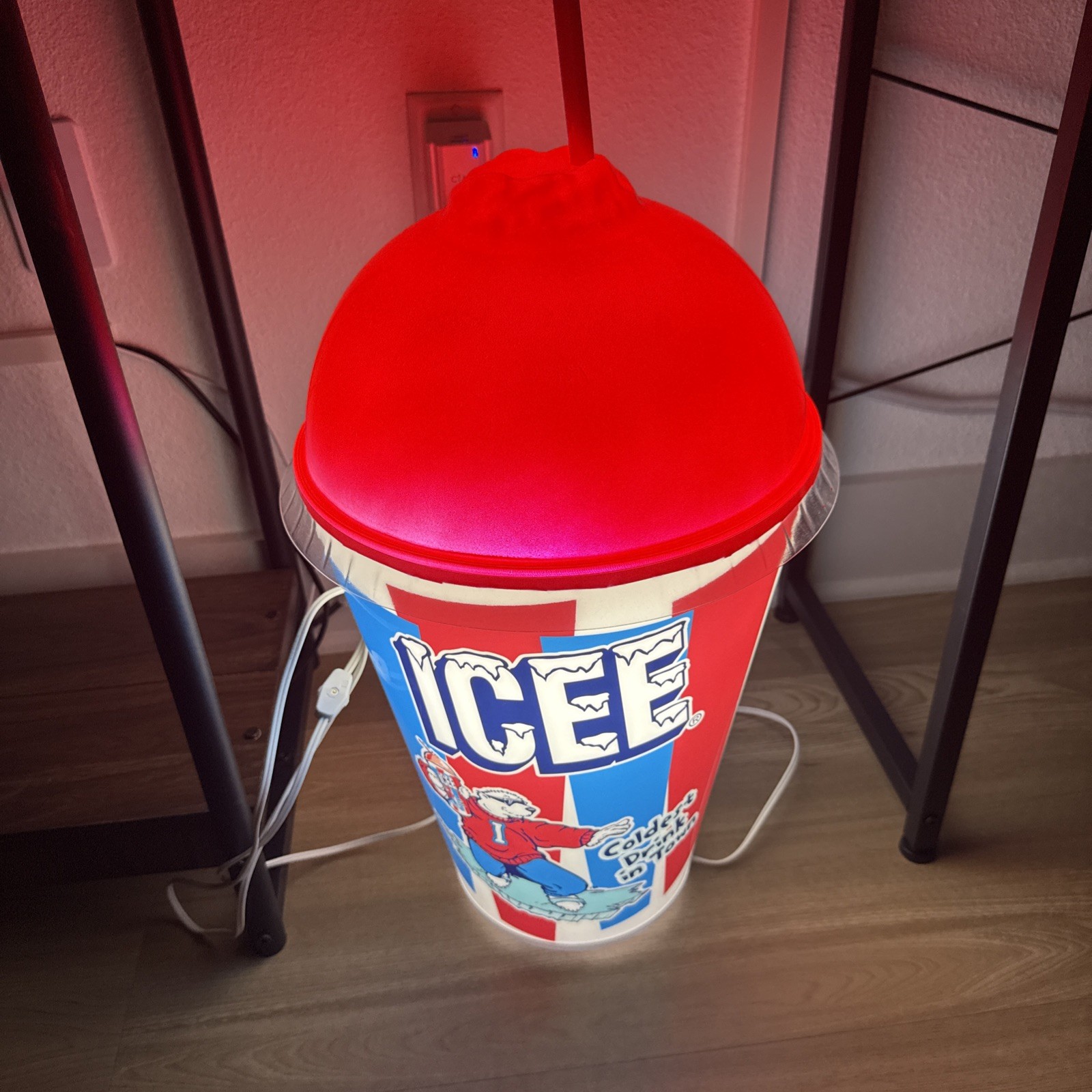 ICEE Giant Cup Store Display Red Blue White Advertising Collectible