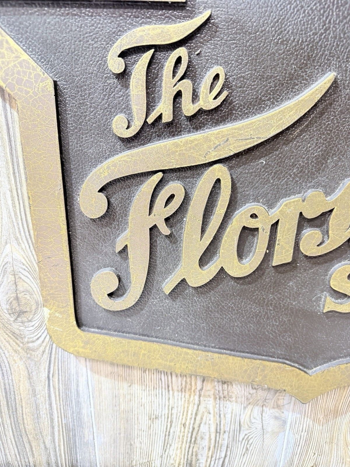 HTF Florsheim Shoe Vintage Advertising Early Composite Hanging Sign 28” x 20”