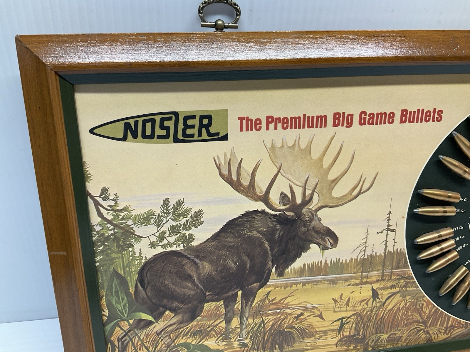 Nosler Moose in Swamp Bullet Display/Board Not Winchester, Speer, or Hornady USA