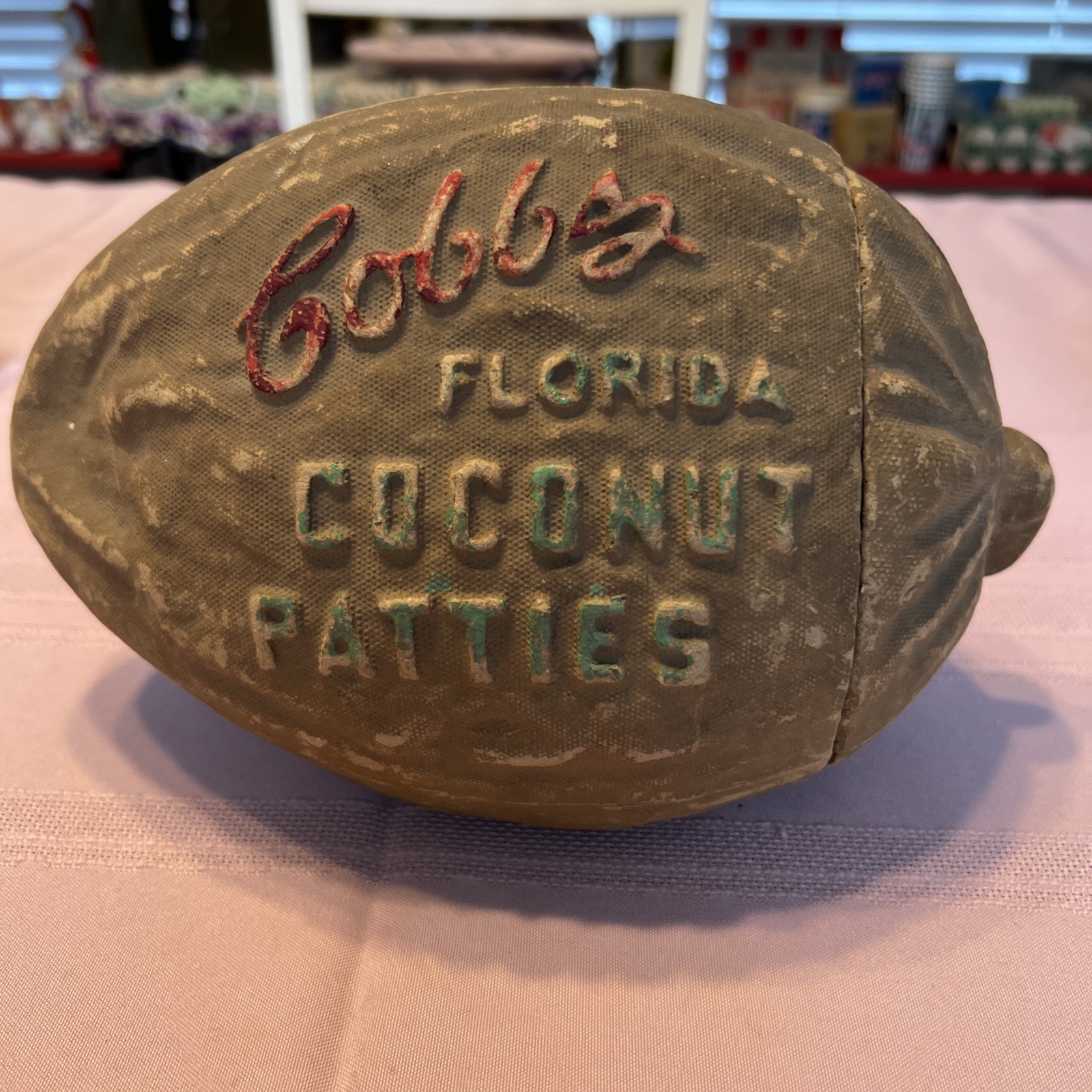 Cobb’s Florida Coconut Patties Paper Mache Coconut Store Display Or Packaging