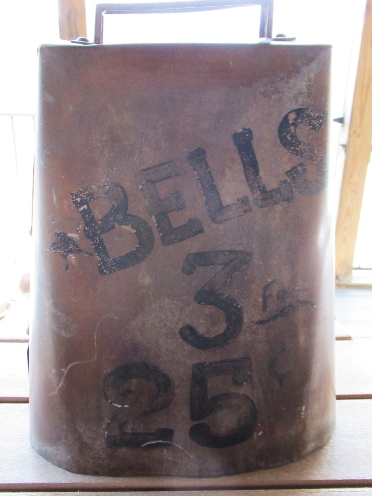 Rare Antique Advertising Cow Bell Display Piece 18×15