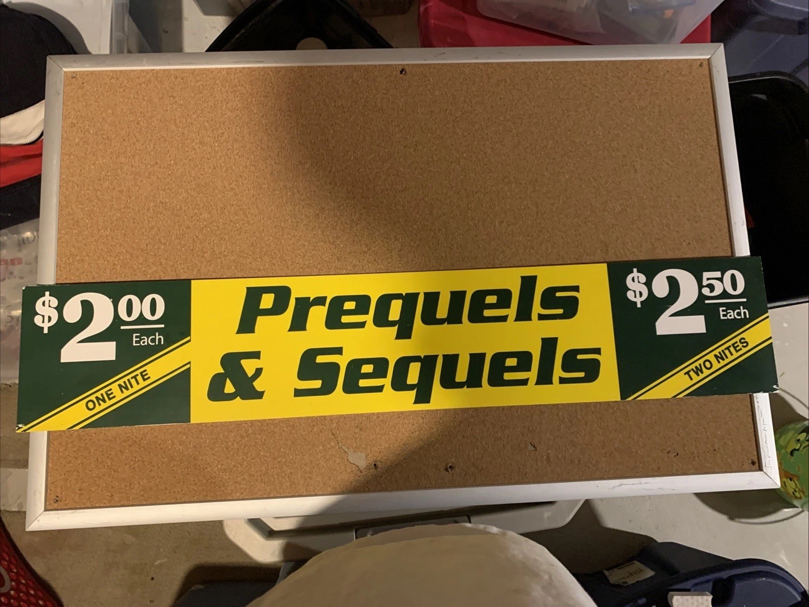 vintage family video sign
