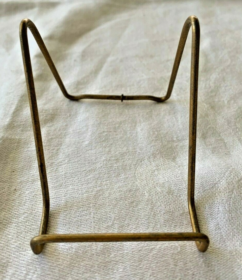 Display Plate Rack Store Fixture Metal Gold Finish Wire Several Available Adjust