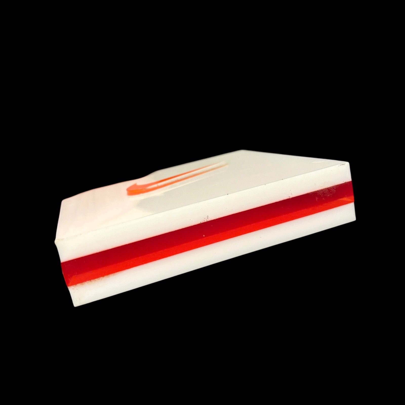 Early 2000 NIKE Swoosh Logo Acrylic Store Vendors Display Sign Block Advertising