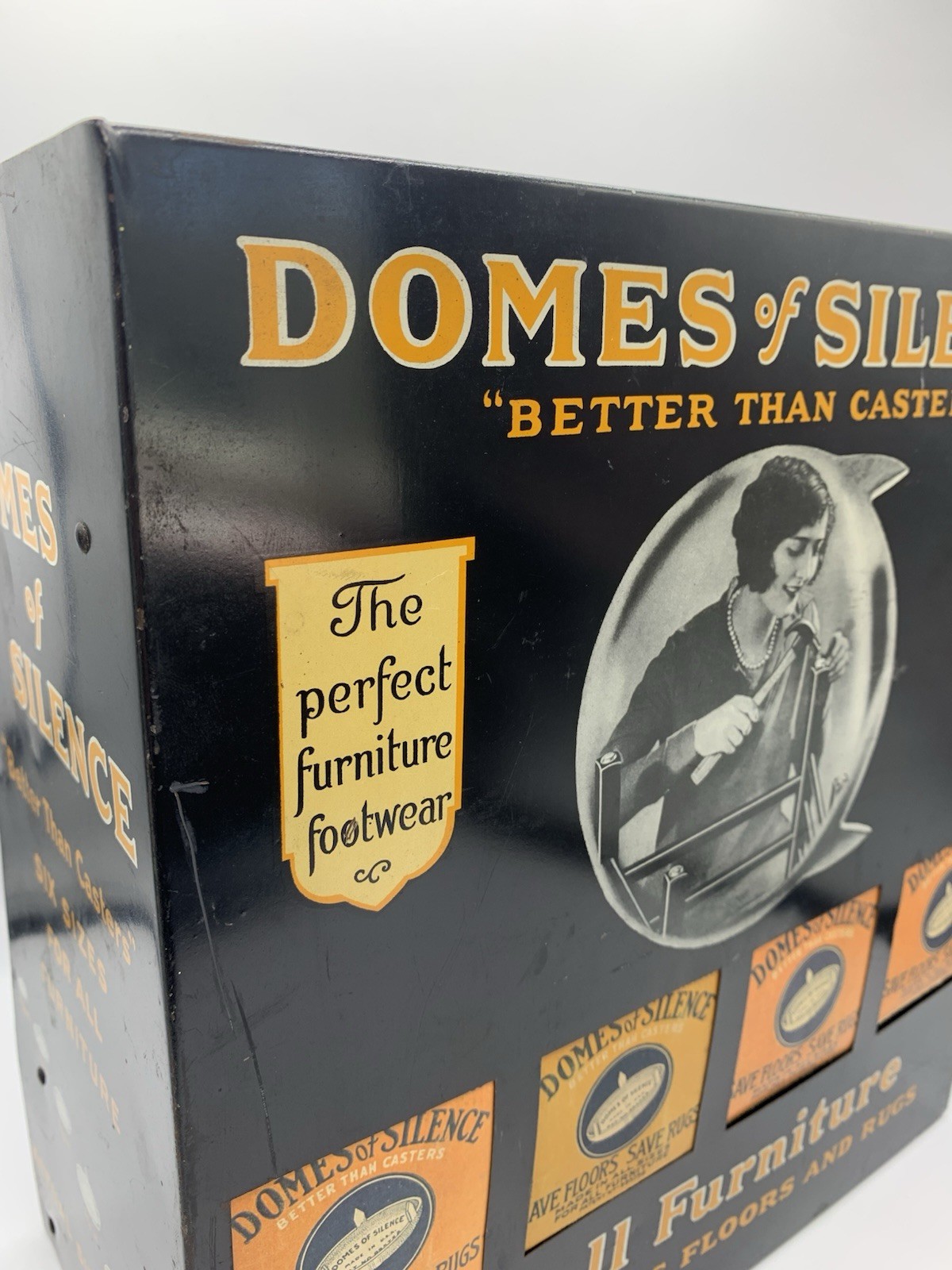 DOMES of SILENCE Chair Glides Vintage Counter Top Display with Boxes