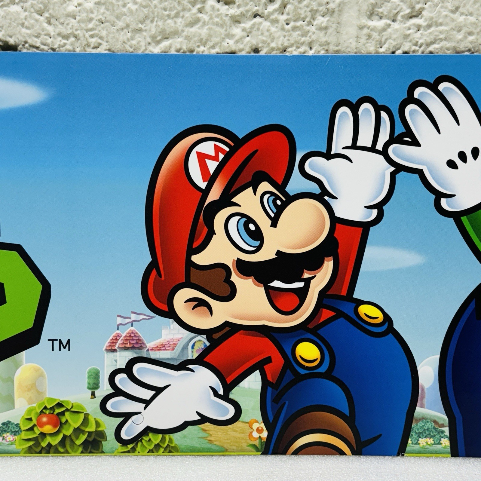 Super Mario Bros. 2024 Spirit Halloween Cardboard Display 24″ x 8″ Store End Cap