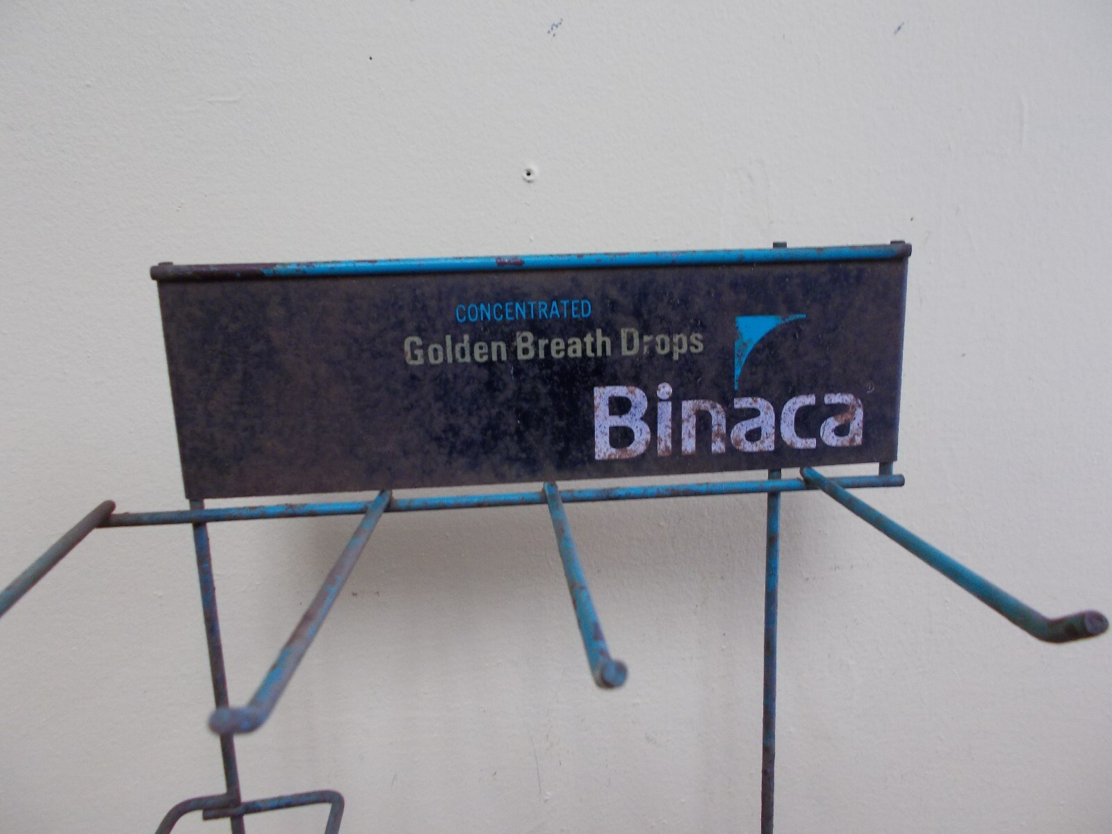VINTAGE BINACA BREATH DROPS STORE DISPLAY RACK COUNTER TOP ADVERTIZNG SIGN