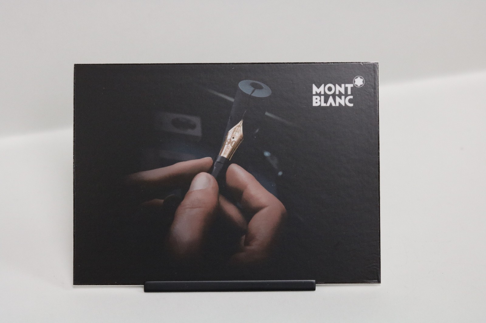 Rare Authentic Montblanc Store Display Sign With Original Stand Montblanc Pens