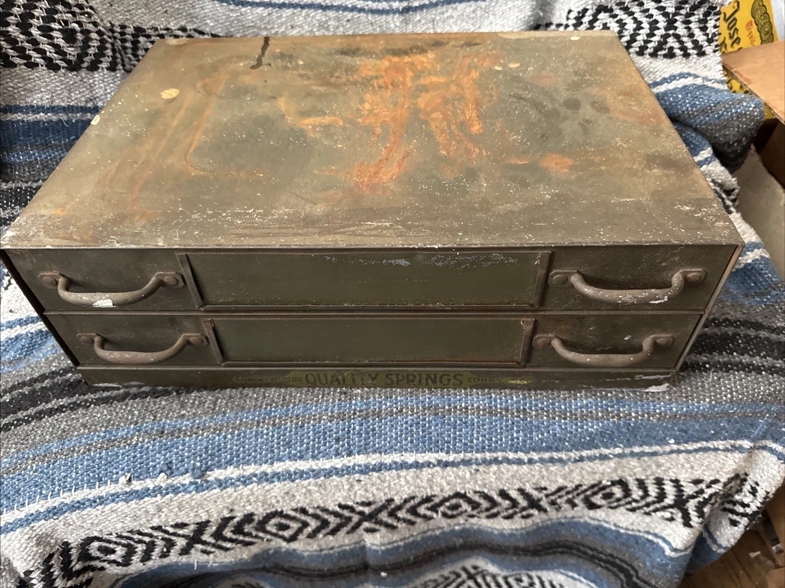 VTG Corry PA Raymond Man. Co. Quality Springs Metal Cabinet W/Springs Included