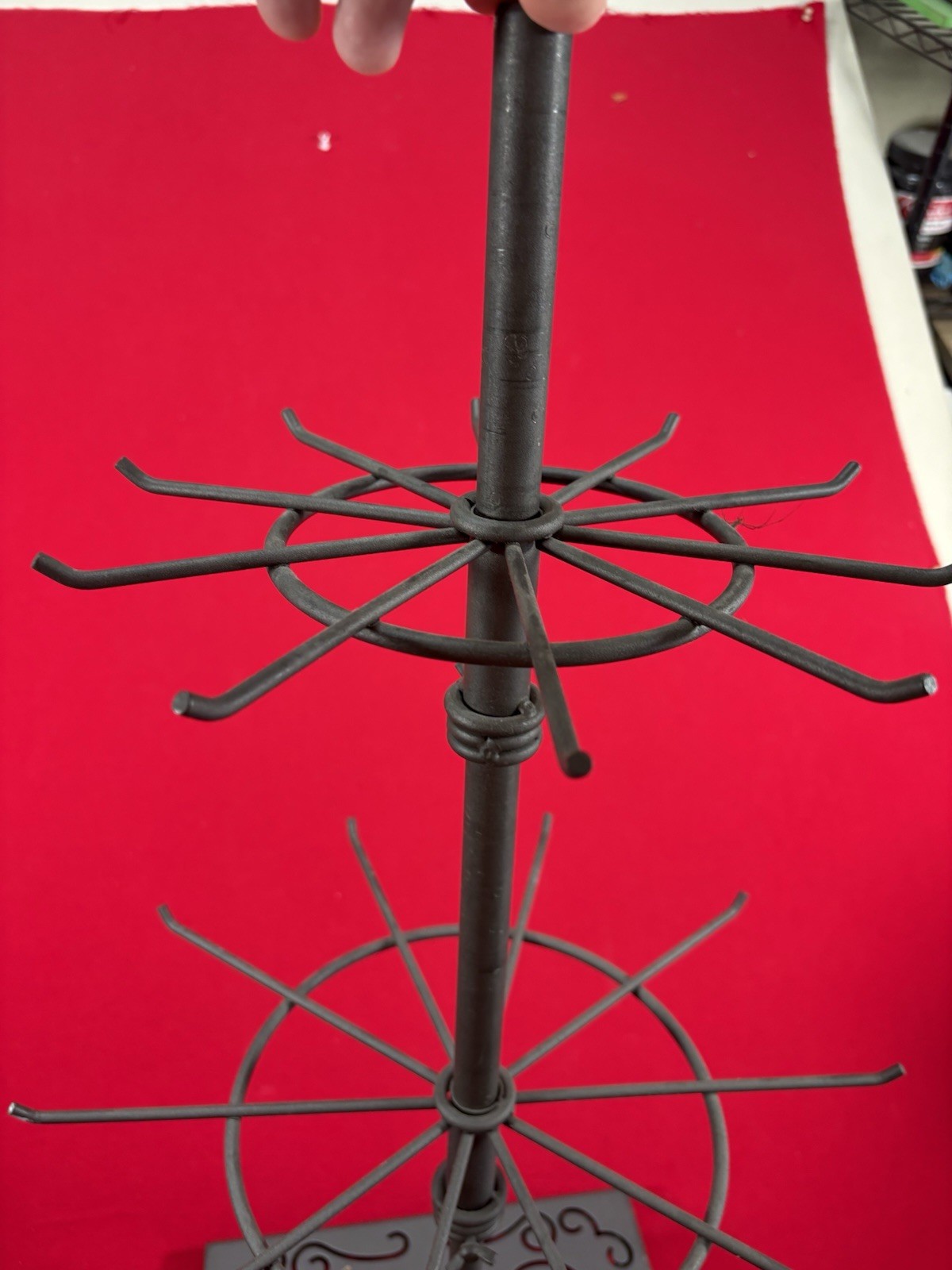 Used Multi Level Adjustable Spinning retail counter display stand B28