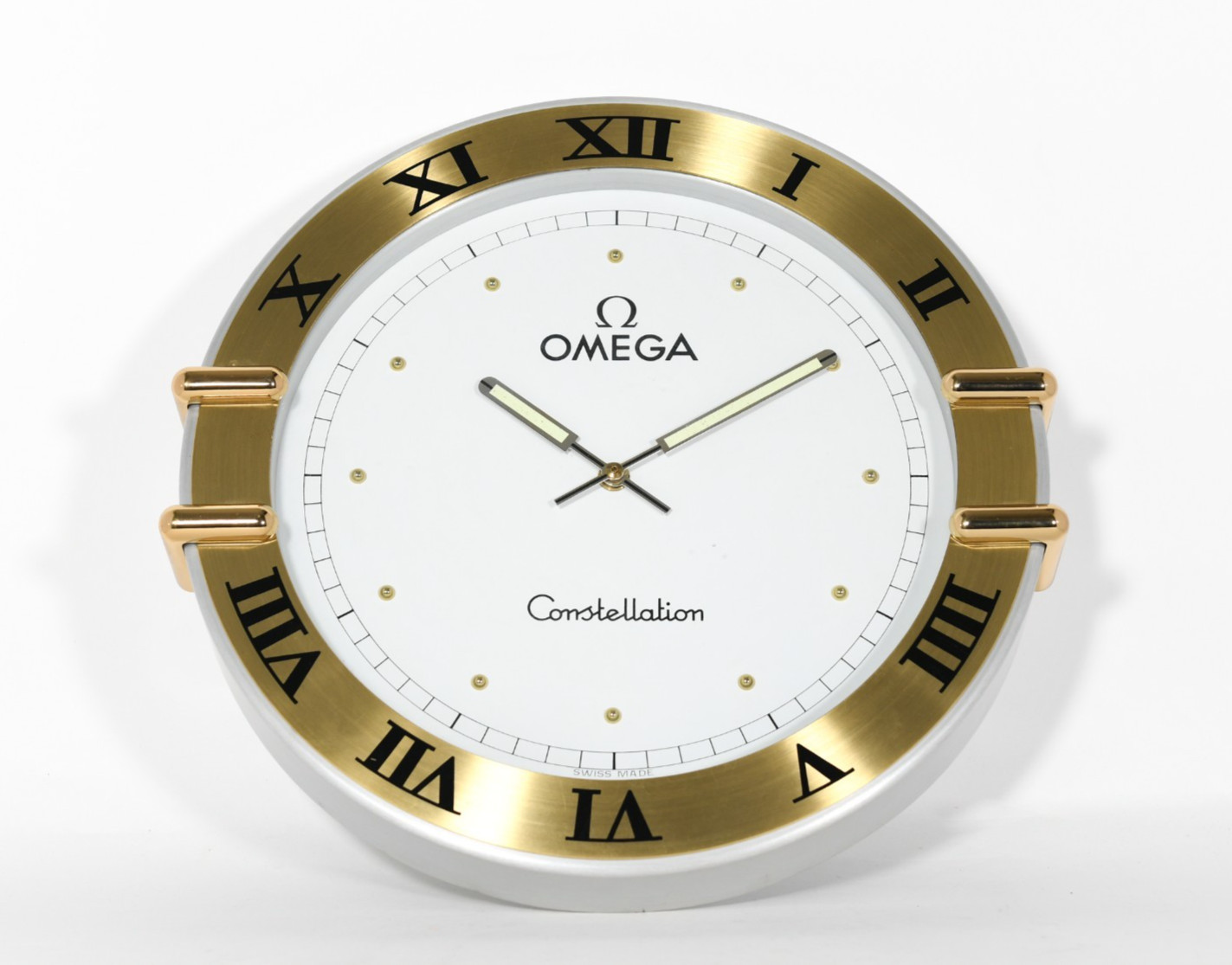 Genuine Omega Constellation Metal Quartz Store Display Wall Clock 14 Inches