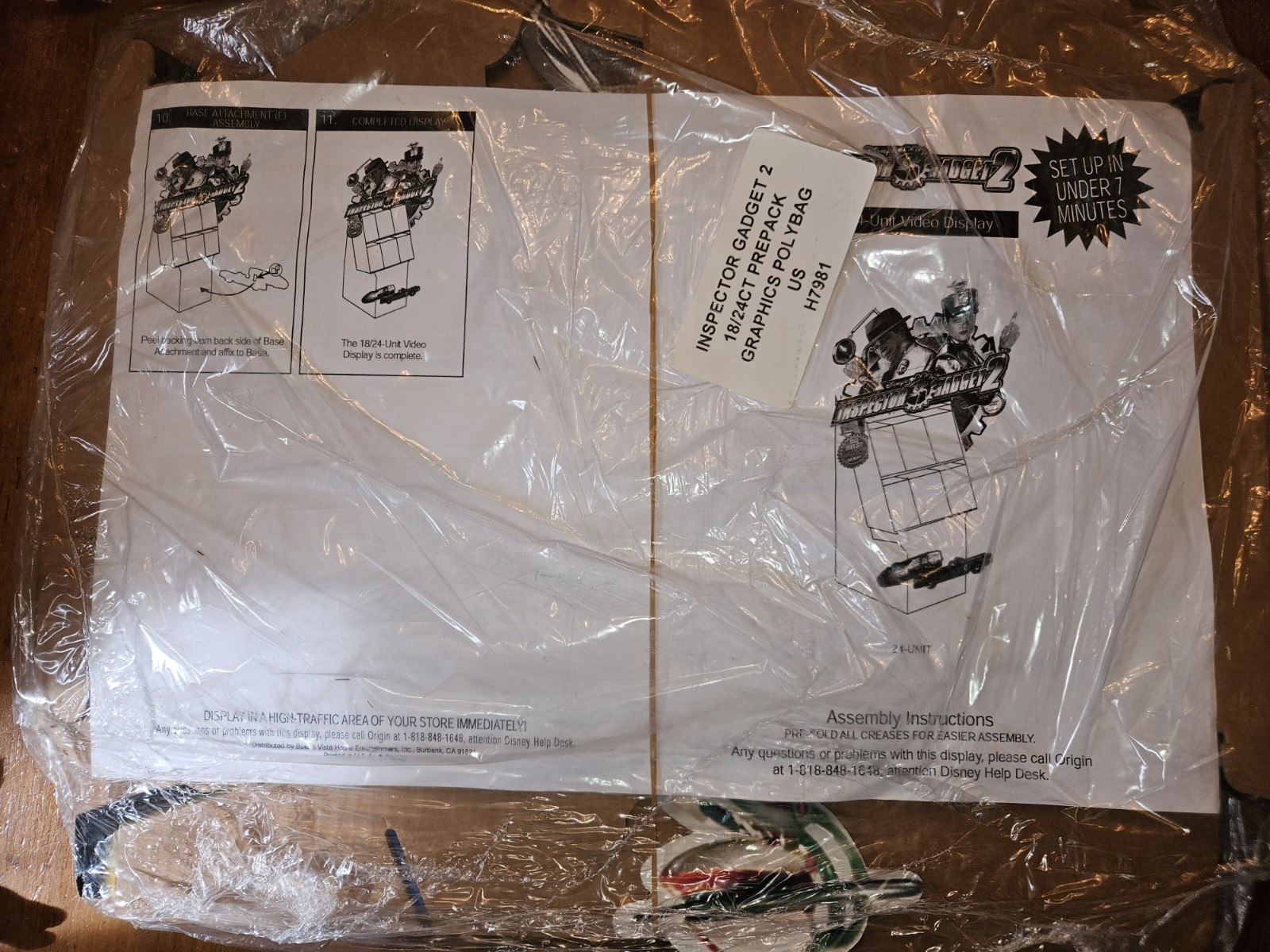 INSPECTOR GADGET 2 – STORE VIDEO DISPLAY STAND UP UNIT – UNUSED NEW IN PACKAGING